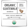 Organic coffee from San Marcos Guatemala with notes of orange, chocolate and brown sugar.